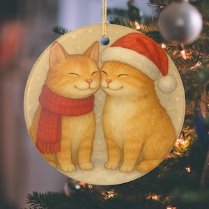 Christmas Cat Ornament: Festive Holiday Décor, Animal Lover Gift