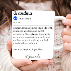 Personalized Grandma Definition Mug: Custom Coffee Gift