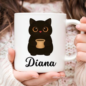 Personalized Cat Mug, Cat Dad Mug, Gift for Her, Cat Lover Gift, Cute Cat Gift, Cat Coffee Mug, Cat Mom, Animal Lover Gift, Christmas Gift
