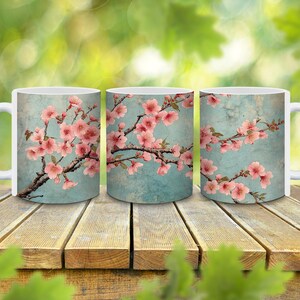 Personalized Japanese Cherry Blossom Mug, Cherry Blossom Coffee Mug, Cherry Blossom Lover Gift, Japanese Art Coffee Mug, Gift for Her