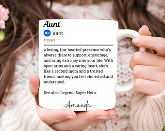 Personalized Aunt Definition Mug: Custom Aunt Gift