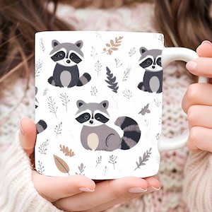 Personalized Raccoon Mug, Raccoon Lover Mug, Raccoon Coffee Mug, Cute Raccoon Mug, Animal Mug, Nature Lover Gift, Animal Lover Gift