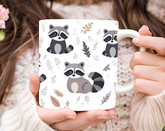 Personalized Raccoon Coffee Mug, Animal Lover Gift