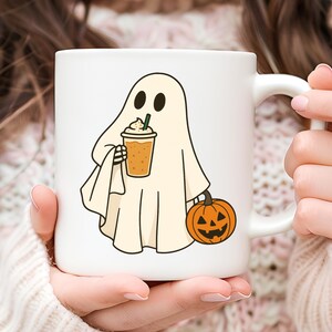 Halloween Ghost Coffee Mug: Spooky Autumn Decor