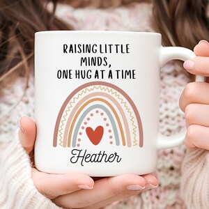 Personalized Rainbow Mom Mug: Custom Name Coffee Mug