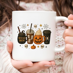 Halloween Coffee Drinks Mug: Spooky Season Ceramic Cup