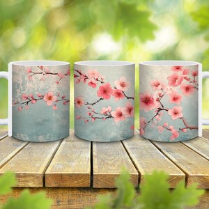 Personalized Japanese Cherry Blossom Mug, Cherry Blossom Coffee Mug, Cherry Blossom Lover Gift, Japanese Art Coffee Mug, Gift for Her