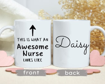 Personalisierte Krankenschwester-Kaffeetasse: Danke Geschenk