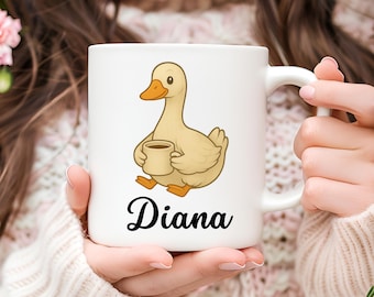 Personalized Goose Mug, Goose Coffee Mug, Goose Lover Gift, Gift for Her, Cute Goose Gift, Christmas Gift, Animal Mug, Cute Mug, Goose Cup