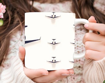 Personalized Airplane Mug: Aviation Coffee Mug, Pilot Gift