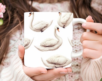 Personalized Swan Coffee Mug: Animal Lover Gift