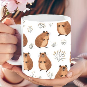 Personalized Capybara Mug, Capybara Coffee Mug, Capybara Lover Gift, Gift for Her, Gift for Him, Cute Animal Mug, Gift for Capybara Lover