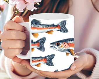 Personalized Rainbow Trout Coffee Mug: Angler Gift