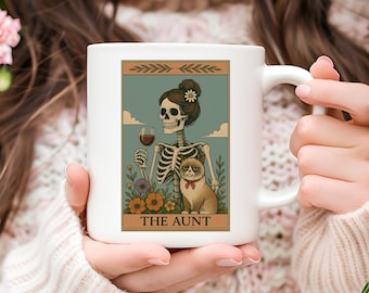 The Aunt Tarot Card Coffee Mug: Mystical Gift for Auntie