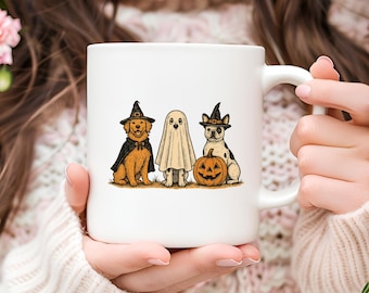 Halloween Dog Coffee Mug, Spooky Season Gift