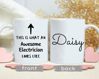 Personalized Electrician Mug, Custom Coffee Gift