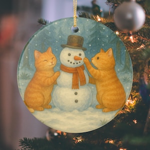 Christmas Cat Ornament: Festive Holiday Décor, Animal Lover Gift