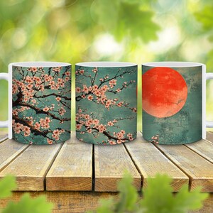 Personalized Japanese Cherry Blossom Mug, Cherry Blossom Coffee Mug, Cherry Blossom Lover Gift, Japanese Art Coffee Mug, Gift for Her