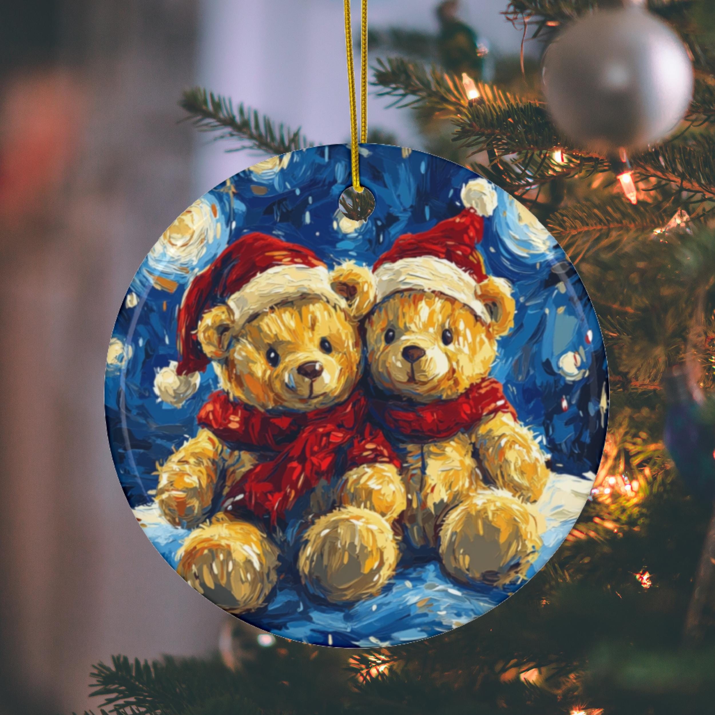 Teddybär Christmas Ornament Teddy Bear Christmas Ornament, Festive Holiday Keepsake - Etsy