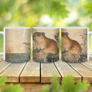 Personalized Japanese Capybara Mug, Capybara Coffee Mug, Capybara Lover Gift, Japanese Art Coffee Mug, Gift for Her, Japanese Gift