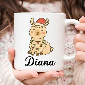 Personalized Llama Mug, Llama Cup, Cute Mug, Gift for Her, Llama Coffee Mug, Llama Lover Gift, Animal Mug, Cute Llama Gift, Christmas Gift