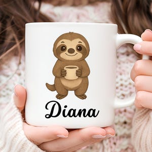Faultier Becher, Faultier Kaffeebecher, Faultier Liebhaber Geschenk, Geschenk für Sie, Süßes Faultier Geschenk, Weihnachtsgeschenk, Tierbecher, Niedlicher Becher, Faultier Tasse
