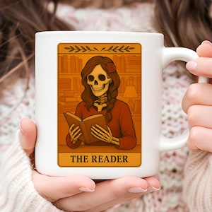 The Reader Tarot Card Coffee Mug: Book Lover Gift