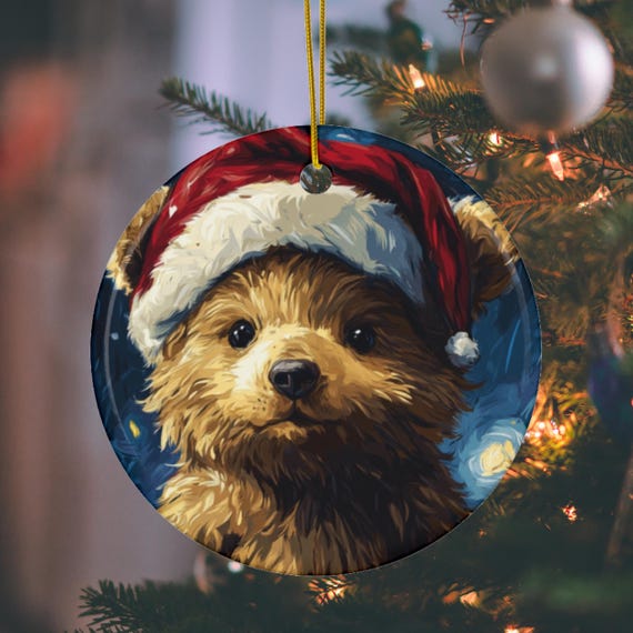 Christmas Teddy Bear Ornament: Keepsake Holiday Decor - Etsy