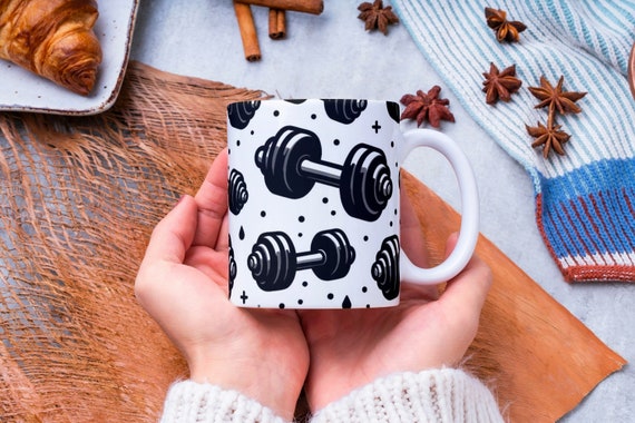 Personalized Dumbbell Coffee Mug: Fitness Gift