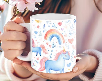 Personalized Unicorn Coffee Mug: Magical Kids Gift