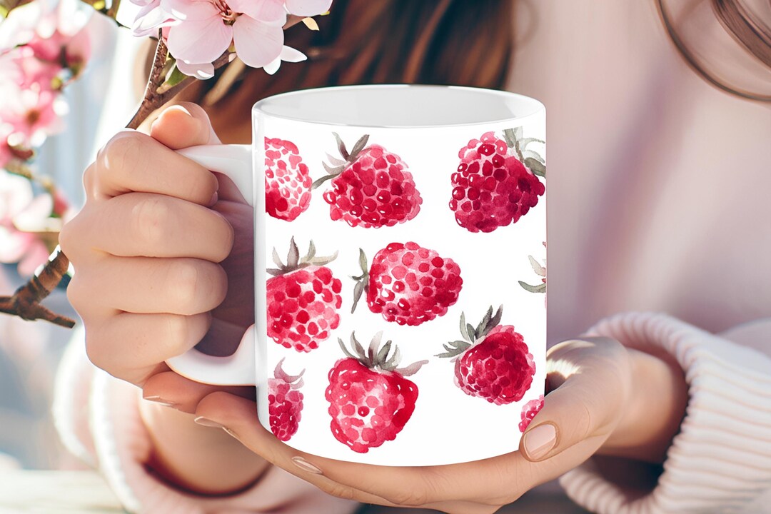 Personalized Raspberry Coffee Mug, Fruit Lover Gift - Etsy