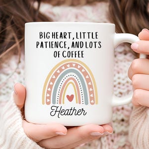 Personalized Rainbow Mom Coffee Mug: Custom Birthday Gift