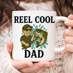 Reel Cooler Dad Becher, Geschenk für Papa, Angeln Kaffeebecher, Angeln Liebhaber Becher, Bass Angeln Becher, Vatertagsgeschenk, Geschenk für ihn, Fischer Geschenk