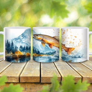 Personalized Rainbow Trout Coffee Mug: Angler Gift