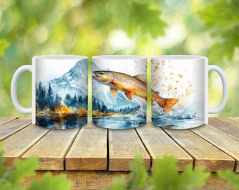 Personalized Rainbow Trout Coffee Mug: Angler Gift