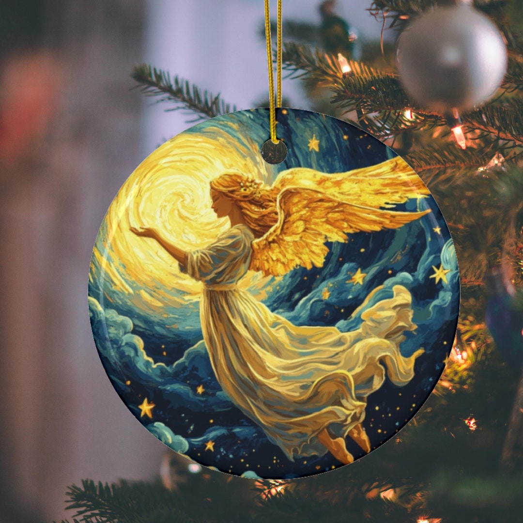 Christmas Angel Ceramic Ornament, Holiday Decoration Etsy — free download