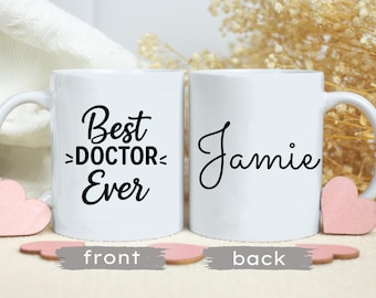 Taza de café personalizada para doctor, regalo de agradecimiento