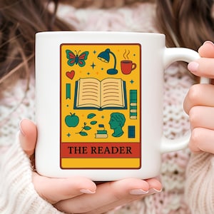 The Reader Tarot Card Coffee Mug: Book Lover Gift