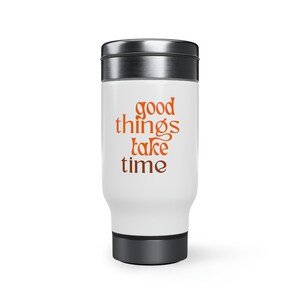 Stainless Steel Travel Mug with Handle, 14oz