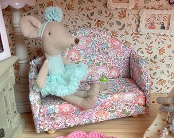 Miniature Sofa - Michelle  - Liberty Print - Dollhouse - Maileg - 12th Scale
