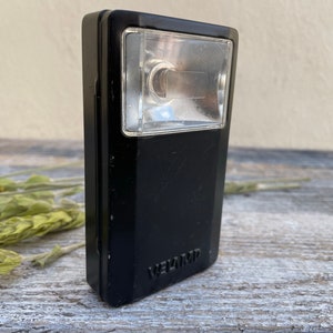 Vintage Flashlight VELAMP. Metal Retro Flashlight.