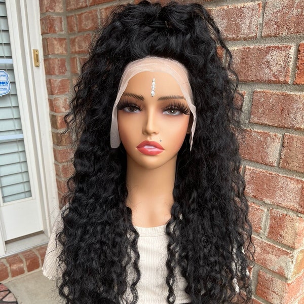 NEW Healing Wig, Name - DREAM !!, Indian Water Wave, 180% Density, 13x4 Frontal Wig, Human Hair, Adjustable Straps, Combs, Cap Size 22.5 -