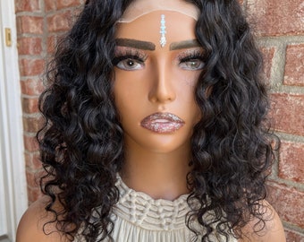 BEST SELLER!! - Name - Harmony, Indian Loose Curl, Human Hair, 4x4 Closure wig, Length -14", Medium Cap Size, Adjustable Straps, Combs