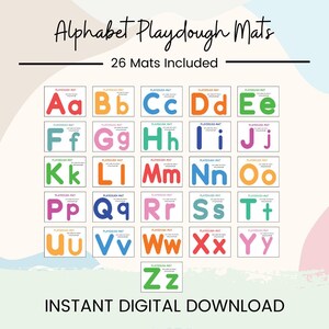 Alphabet Playdough Mats: Fine Motor Skills Activity (digital Download ...