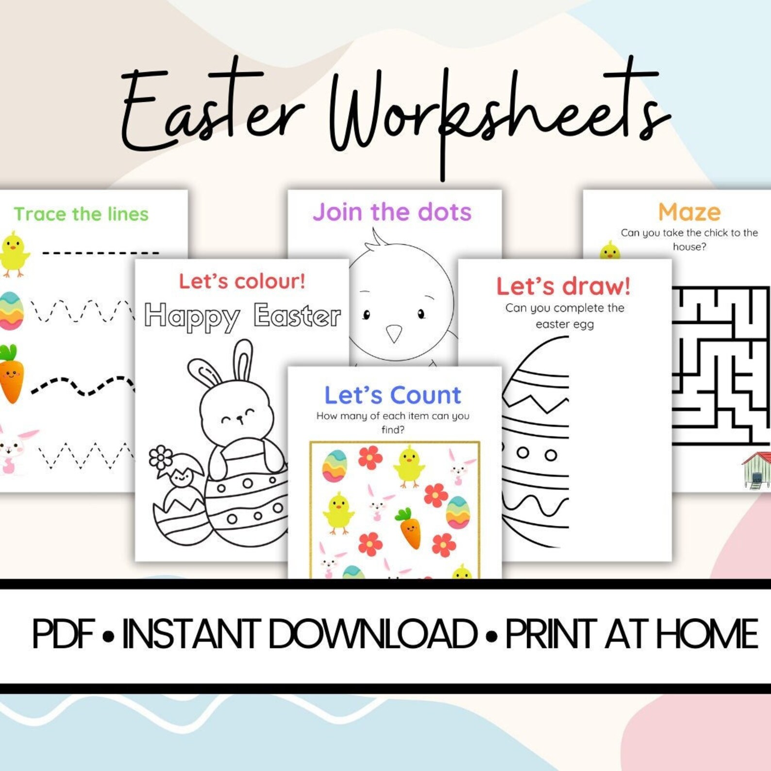 Easter Activity Pack Easter Fun Writing Practice Printable Easter ...
