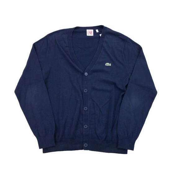 Vintage Lacoste Live Cardigan Mittlere Größe Männer Pullover Male 
