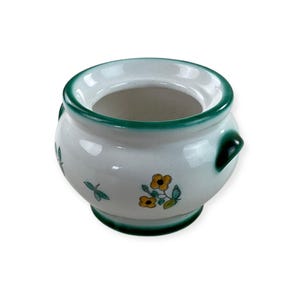 オーストリア 手描き Gmundner Keramik Unterteil Zuckerdose Streublumen Ø7cm 手作りケラモス 皿