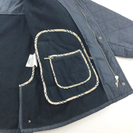 Vintage Burberry Quilted Jacket - XL Size Men Ove… - image 6