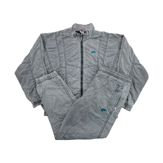 Vintage Nike 80s Acid Washed Trainingsanzug - Large Size Men
