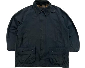 Vintage Barbour A196 Beaufort Wax Jacket - C46/117cm Size Men 
